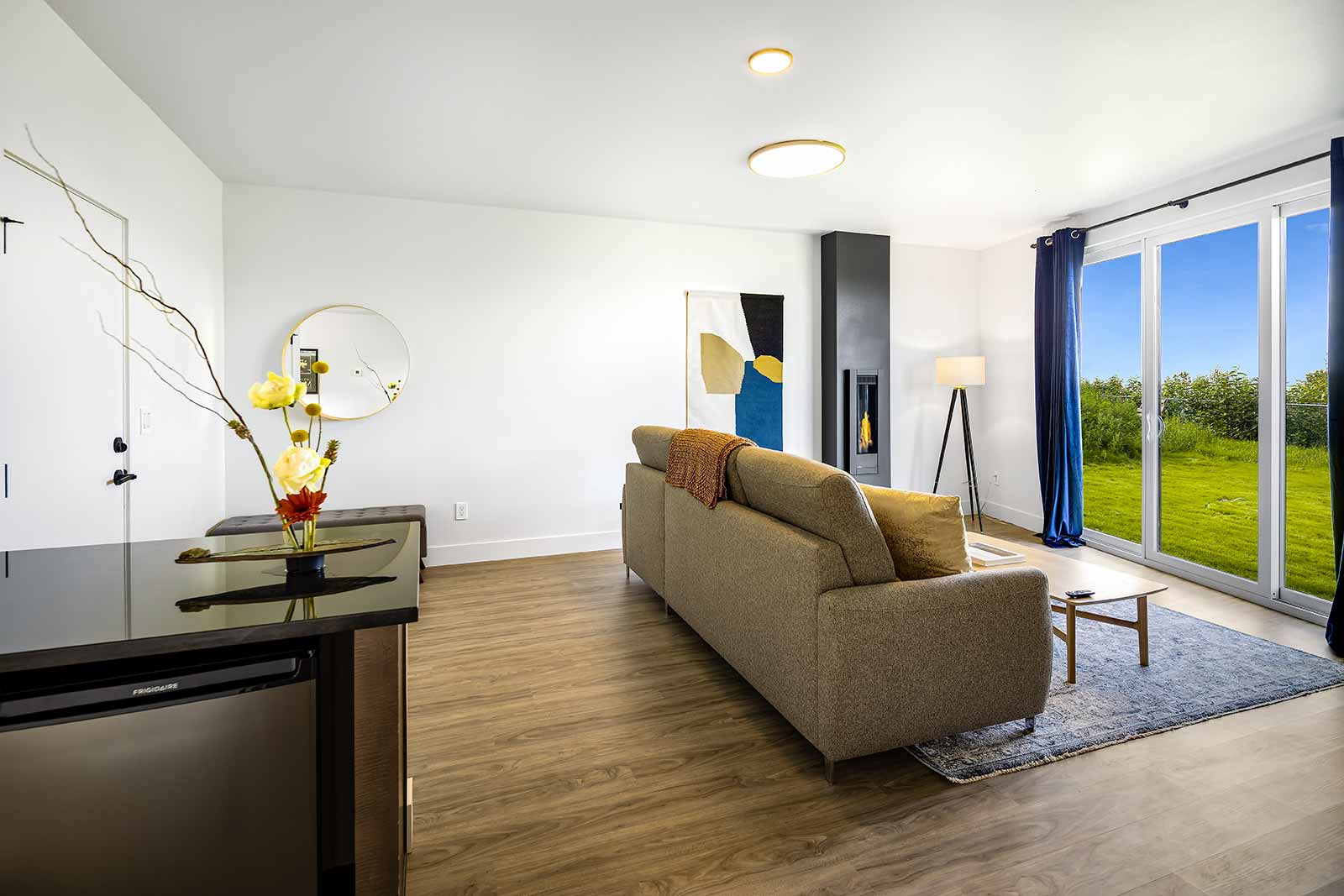 Entry and living area at Waterfront Hideaway